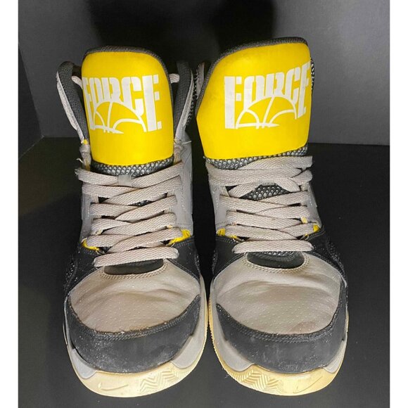 Nike Air Ultra Force Men's Sneaker 2013 Grey Black Yellow 555087-001 Mens 11 - Picture 3 of 8